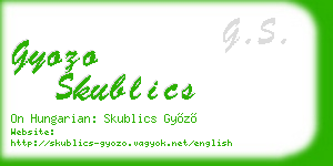 gyozo skublics business card