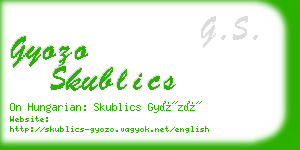 gyozo skublics business card